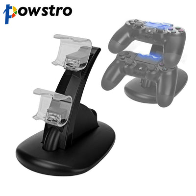 Dual USB Charge Dock For Sony Playstation 4 Controller Gamepad Handle Cradle Double Charging Charger For PS4 Games Accessories