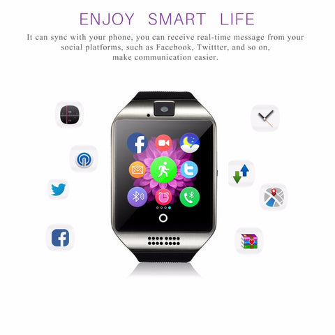 FORNORM Q18 Bluetooth Multifunctional Smart Watch Wireless Bracelet Support SIM TF Card Message Remind/Anti-lost Wrist  For An