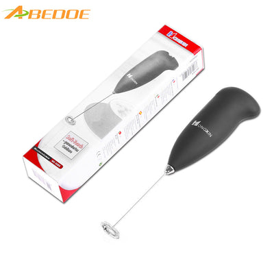 ABEDOE Handheld Milk Frother Foamer Blender Cappucino Latte Stainless Steel Maker Whisk Eggs Battery Operated Kitchen Gadgets