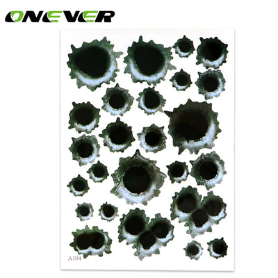 Car Sticker 3D Bullet Hole and Tearing Crack Decals Window Wall Sticker Car Styling Accessories