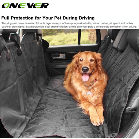 Onever Universal Car Seat Protector Cover Pet Dog Rear Seat  Backseat Cover Slip-proof Waterproof  Dog Pet Seat Covers For Cars