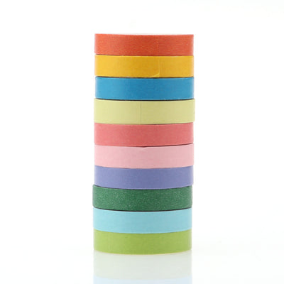 20 Rolls Washi Tape Decorative Diy Tape Washi Rainbow Candy Color Sticky Paper Masking Adhesive Phone Diy Decoration