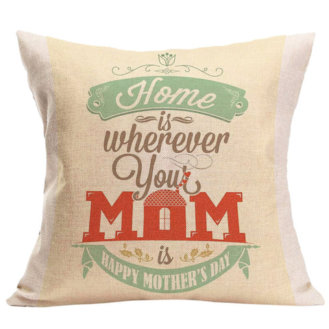 Happy Mother's Day Sofa Bed Home Decoration Festival Pillow Case Cushion Cover