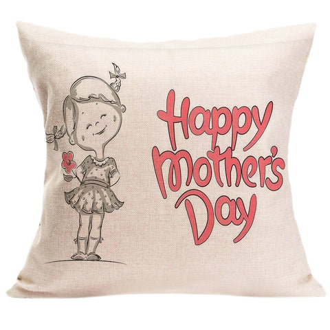 Happy Mother's Day Sofa Bed Home Decoration Festival Pillow Case Cushion Cover