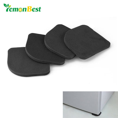 LemonBest 4pcs Washing Machine Anti Vibration Pad Shock Proof Non Slip Foot Feet Tailorable Mat Refrigerator Floor Protectors