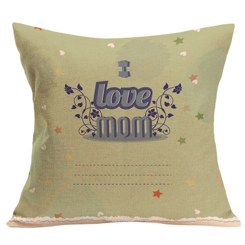 Happy Mother's Day Sofa Bed Home Decoration Festival Pillow Case Cushion Cover