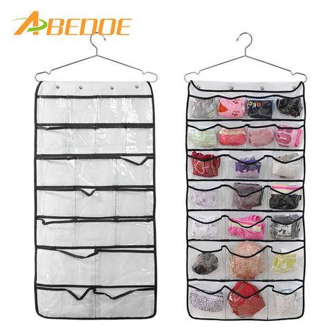 ABEDOE Dual-sided 42 Pocket Gadget Organizers Accessories Hanging Closet Storage Pouch with Hanger for Home Travel