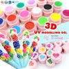 CANNI 3D/4D Modeling Stereoscopic Carve Factory Nail Art Design GDCOCO Soak off UV LED 8g Nail Painting 3D Sculpture Color Gel