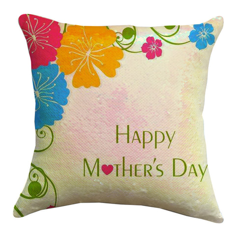 Happy Mother's Day Sofa Bed Home Decoration Festival Pillow Case Cushion Cover