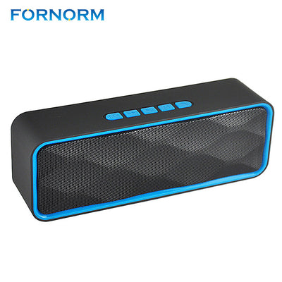 FORNORM Mini Stereo Bluetooth Speakers Portable Wireless Speaker Surround with TF Card FM Radio Smartphones Tablets MP3