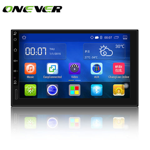 Onever 7" Android 5.1 Autoradio GPS Bluetooth Navigation Car Stereo Player Fully Capacitive Touch Screen 2 DIN with USB 3G WIFI