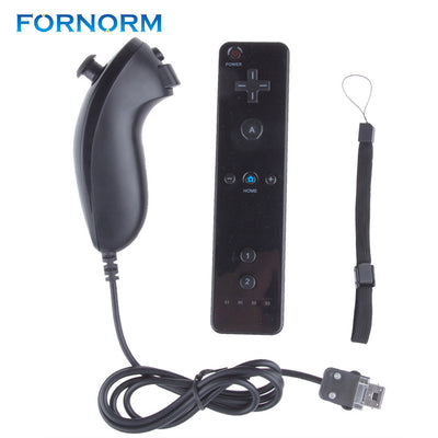 FORNORM Game Handle 2 in 1 Remote controller Built in Motion Plus MP Bluetooth  Remote Nunchuck Controller for Nintendo Wii