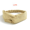 Women's Satin elastic cross headband geranium European and American hair accessories