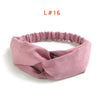 Women's Satin elastic cross headband geranium European and American hair accessories