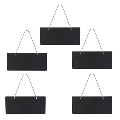 5pcs Mini Rectangle Chalkboards Double Sided Black Board for Message Board Signs