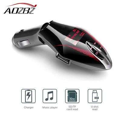 Aozbz 12V Wireless FM Transmitter Car MP3 Player LCD Screen Car Audio MP3 Music Player FM Modulator with Remote Controller