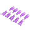 10PC Plastic Nail Art Soak Off Cap Clip UV Gel Polish Remover Wrap Tool