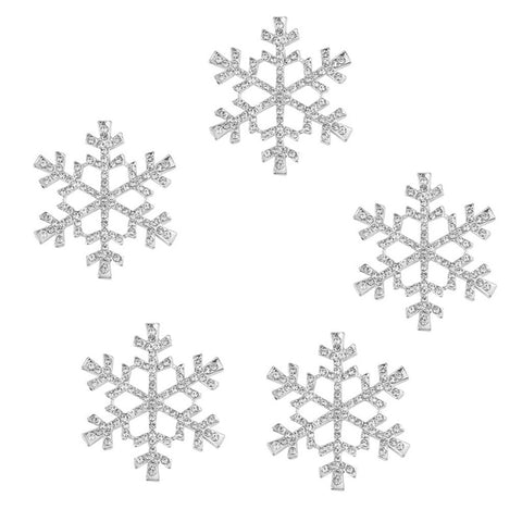 5pcs 40mm SnowFlake Buttons for Scrapbooking Craft Hair Clip Decor