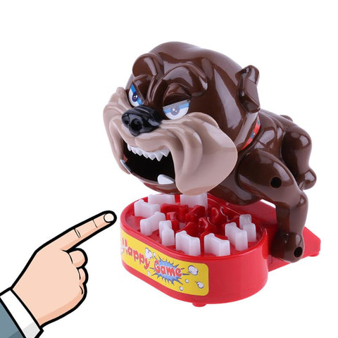 Plastic Bulldog Bite Finger Game Funny Novelty Gag Toy Beware Dog Steal Bones Family Interactive Toy Kids Gifts