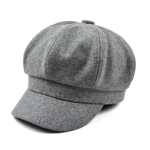 Women's French Beret Hat Newsboy Cabbie Beret Cap Cloche Woolen Painter Visor Hats for Autumn Winter