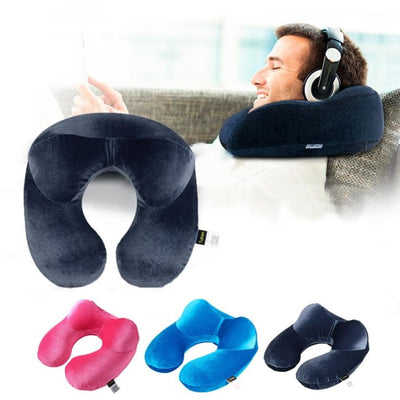 U-Shape Travel Pillow for Airplane Inflatable Neck Pillow Travel Accessories Comfortable Pillows for Sleep Home Textile