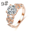 Flower Crystal Wedding Ring For Women Jewelry Accessories Rose Gold Gold Engagem
