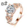Flower Crystal Wedding Ring For Women Jewelry Accessories Rose Gold Gold Engagem