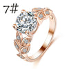 Flower Crystal Wedding Ring For Women Jewelry Accessories Rose Gold Gold Engagem