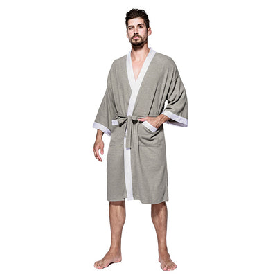 New 2018 men waffle cotton bathrobes men bathroom spa robes male plus size pajamas Traditional Yukata Sleepwear