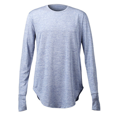 Classic Men Tshirt Long Sleeve Round Neck T-shirt Autumn Spring Basic Tees Tops Solid Bottoming Shirt Casual Sleepwear Clothes
