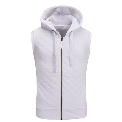 2018 Hooded Sweatshirt Hoodie Fleece Liner Men Sleeveless Streetwear Outwear Waistcoat Leisure Sportswear Zipper Vest Male Top