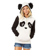 Womens Panda Pocket Hoodie Sweatshirt Hooded Pullover Tops Blouse
