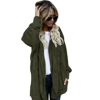 Women Hooded Long Coat Jacket Hoodies Parka Outwear Cardigan Coat