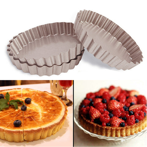 4-Inch Novelty Flower Cake Pans Non-Stick Carbon Steel Mini Tart Pans Cake Mold