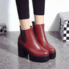 Women Boots Square Heel Platforms Leather Thigh High Pump Boots  Shoes