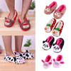 Women Ladies Cotton Warm Indoor Slippers Soft Plush Christmas Shoes