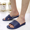 Man Stripe Flat Bath Slippers Summer Sandals Indoor & Outdoor Slippers