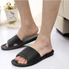 Man Stripe Flat Bath Slippers Summer Sandals Indoor & Outdoor Slippers
