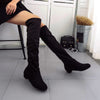 Women Winter Autumn Flat Boots Shoes High Leg Suede Short Long Boots