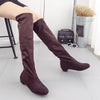 Women Winter Autumn Flat Boots Shoes High Leg Suede Short Long Boots