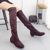 Women Winter Autumn Flat Boots Shoes High Leg Suede Short Long Boots