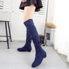 Women Winter Autumn Flat Boots Shoes High Leg Suede Short Long Boots