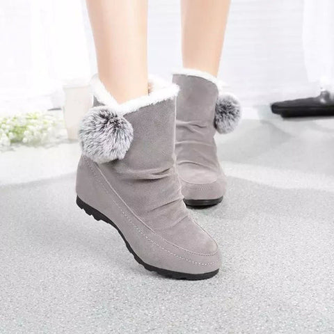 Women Fashion Ankle Boots Flats Casual Shoes Warm Suede Shoes Comfortable
