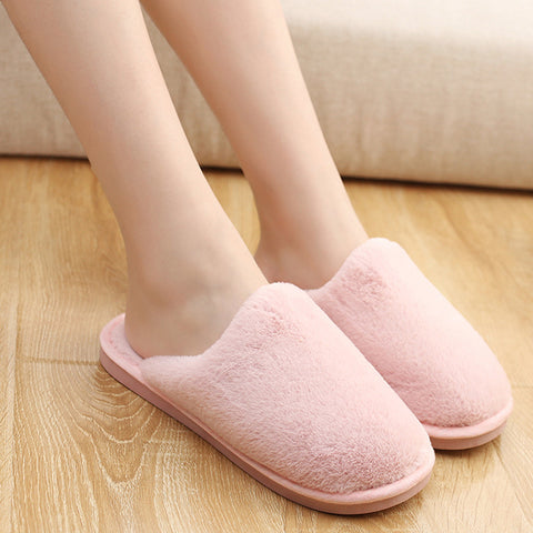 Womens Flat soft Fluffy Faux Fur Flat Slipper Flip Flop Sandals Shoes