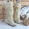 Women Heighten Platforms Thigh High Tessals Boots Motorcycle Shoes