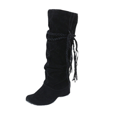 Women Heighten Platforms Thigh High Tessals Boots Motorcycle Shoes