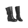 Women Autumn Winter Warm Shoes Ladies Wedges High Heel Ankle Boots Zipper Boots