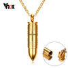 Vnox Bullet Pendant for Men Engraved Cross Lord Bible Prayer Necklace Stainless Steel Male Jewelry Cremation Ashes Urn Bijoux