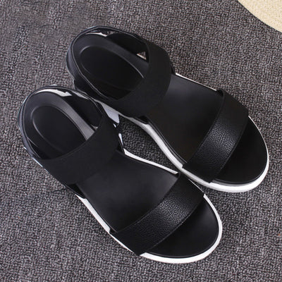 Women's Summer Sandals Shoes Peep-toe Low Shoes Roman Sandals Ladies Flip Flops