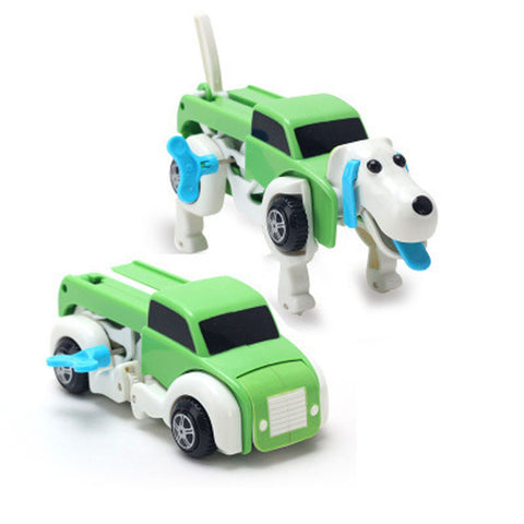 The Dog Car Transformer Novelty Clockwork Deformable Car Dog New Year Kids Toy